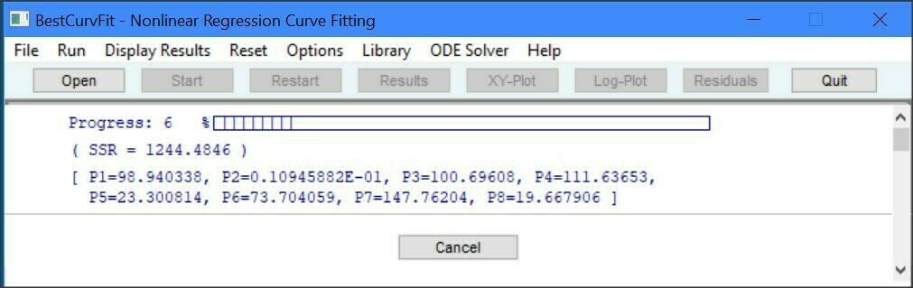 Nonlinear Regression Curve Fitting of Enzyme Kinetic Data